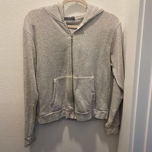 Brandy Melville grey zip up